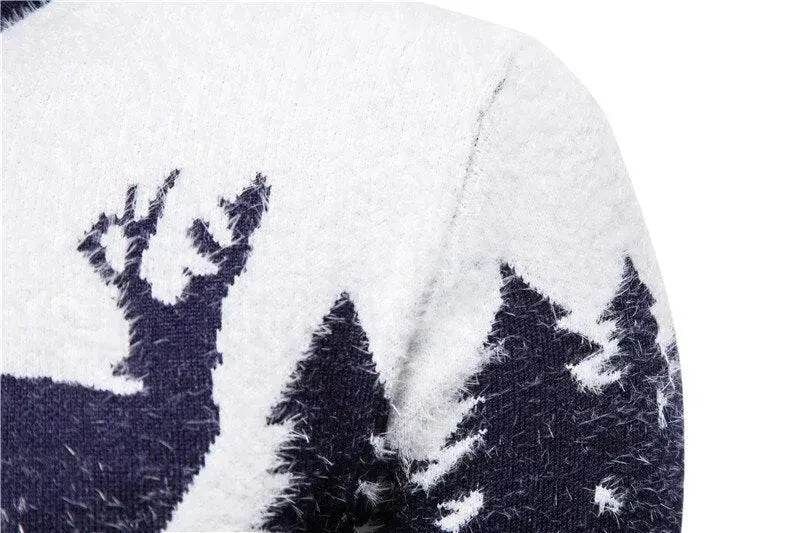Christmas deer Knit Cashmere sweater for men - Velora