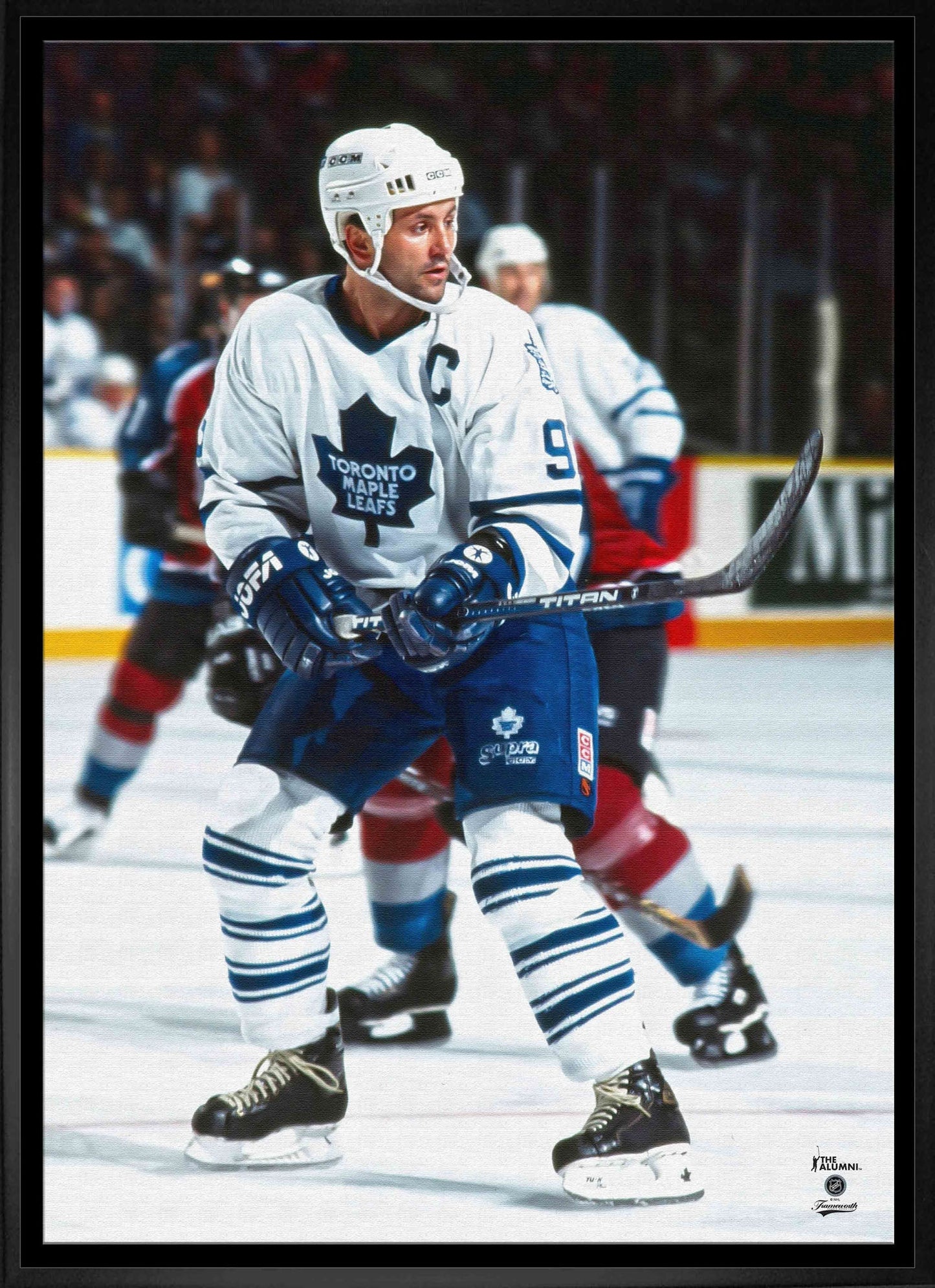 Doug Gilmour 20x29 Framed Canvas Maple Leafs Action-V Frameworth Sports Marketing