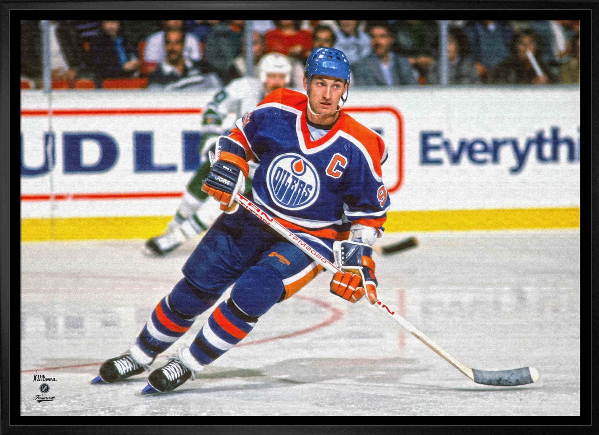 Wayne Gretzky 20x29 Framed Canvas Oilers Action-H Frameworth Sports Marketing