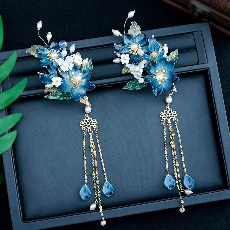 Headdress For Han Chinese Clothing A Pair Of Hairclips Retro-style Accessories Buyao Tassel - Velora