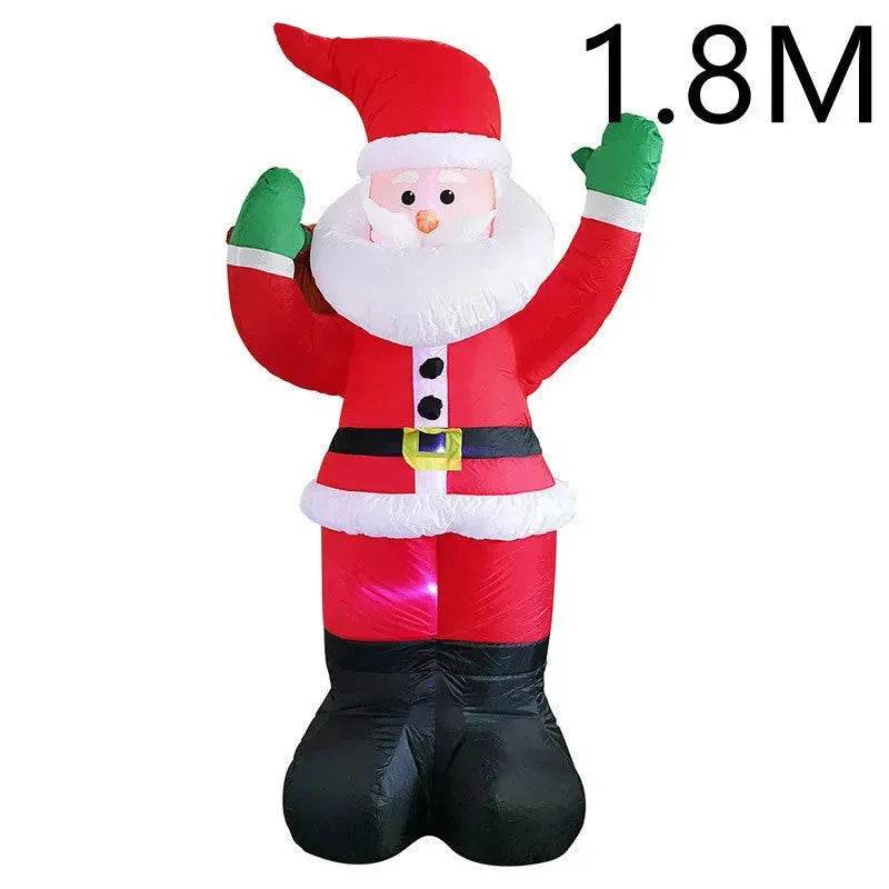 Christmas LED Lights Glowing Santa Tree Snowman Inflatable Doll Outdoor Yard Garden Decor - Velora