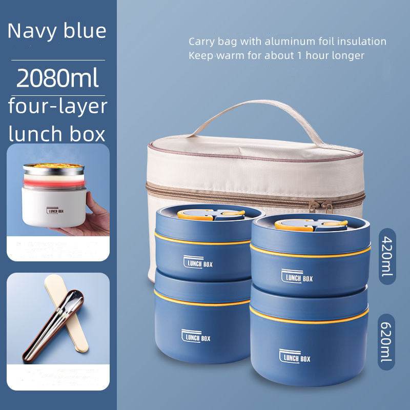 Portable Self-heating Japanese Multi Layer Thermal Insulated Lunch Box for Adult. - Velora