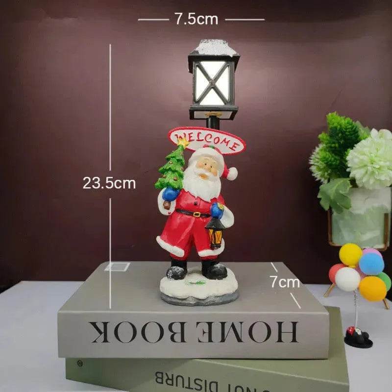 Christmas Gifts Resin Christmas Snowman Night Light Decoration Christmas Gifts Crafts - Velora