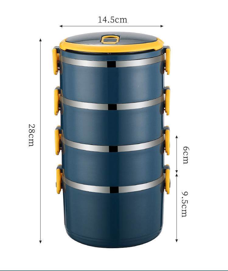 Multilayer Thermal Stainless Steel Insulated Lunch Box for Adults - Velora