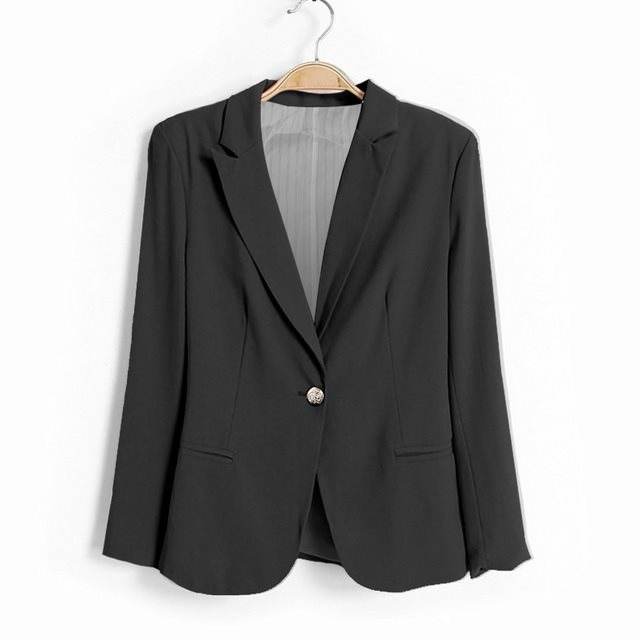 Office Ladies Black Formal Blazer Women Work Suit - Velora