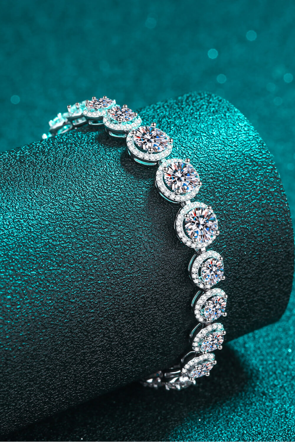 925 Sterling Silver 10.4 Carat Moissanite Bracelet - Velora Luxury Fashion