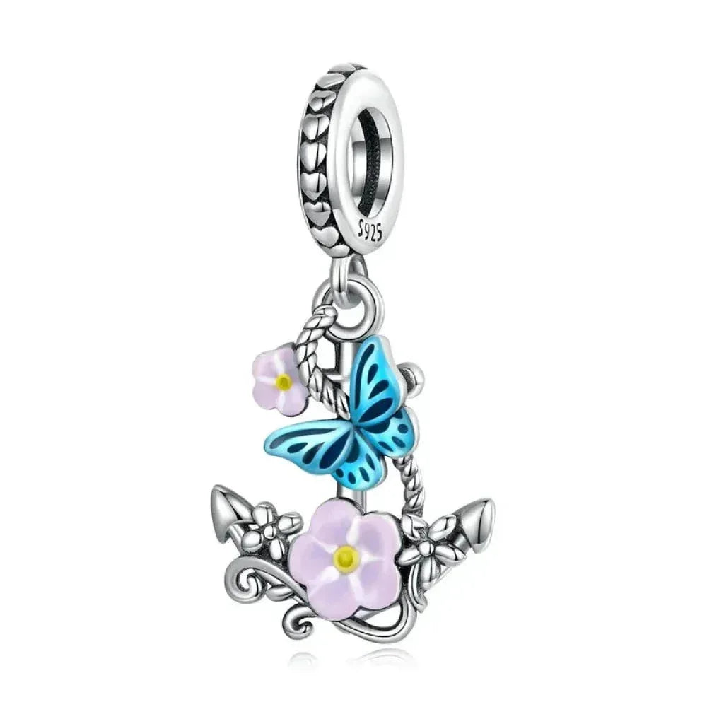 925 Sterling Silver Diy Heart Charm With Pink Zircon - Bsc777 - Velora Luxury Fashion