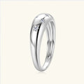 925 Sterling Silver Inlaid Moissanite Star Ring - Velora Luxury Fashion