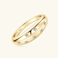 925 Sterling Silver Inlaid Moissanite Star Ring - Velora Luxury Fashion