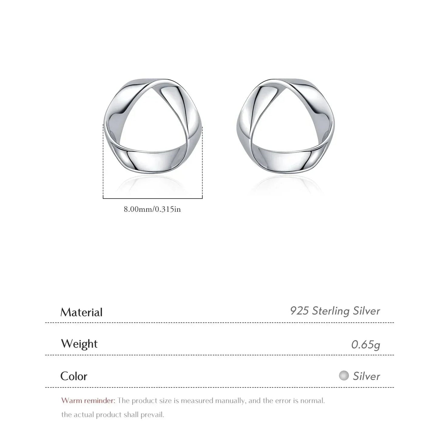 925 Sterling Silver Minimalist Wavy Stud Earrings - Women Fine Jewelry - Velora Luxury Fashion