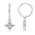 925 Sterling Silver Moissanite Hoop Drop Earrings - Velora Luxury Fashion