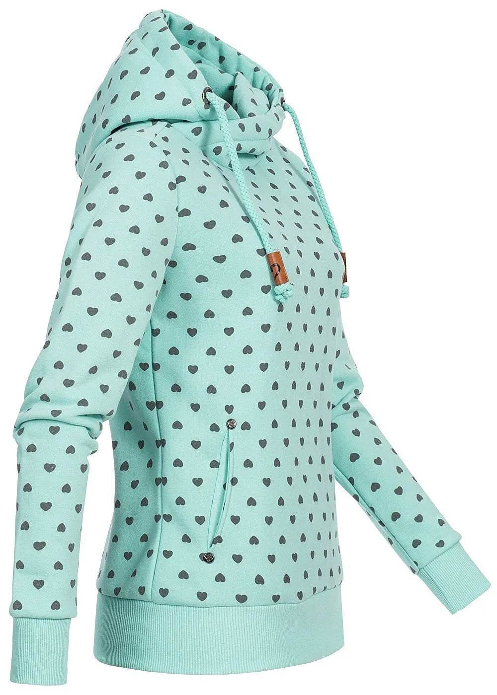 Women Printed loose hooded sweatshirt - Velora