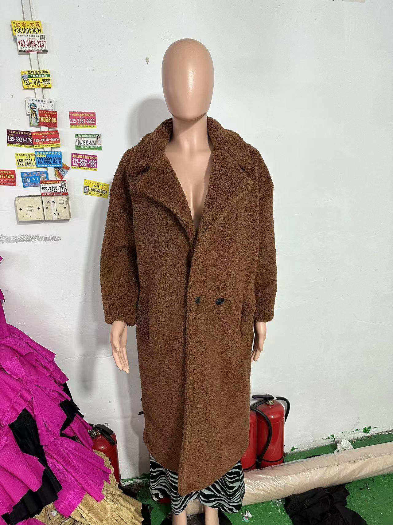 Lapel Lamb Fleece Coat With Pockets Faux Fur Coat Winter Warm Thickening Long Windbreaker Women's Clothing - Velora