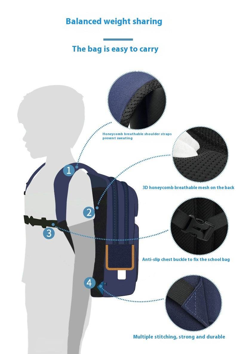 Primary School Large Capacity Backpack for School - Velora