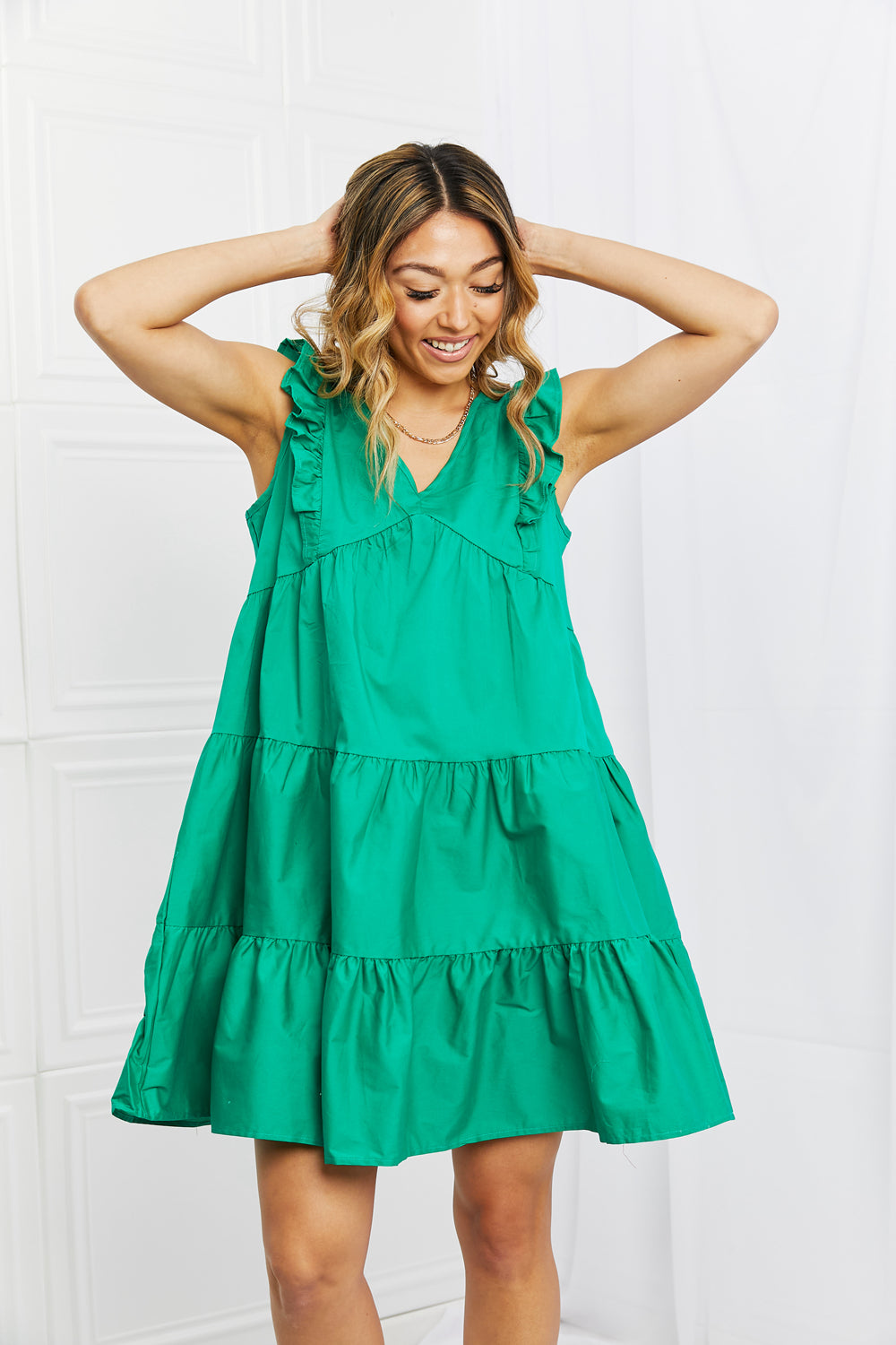 Hailey & Co Play Date Full Size Ruffle Dress - Velora
