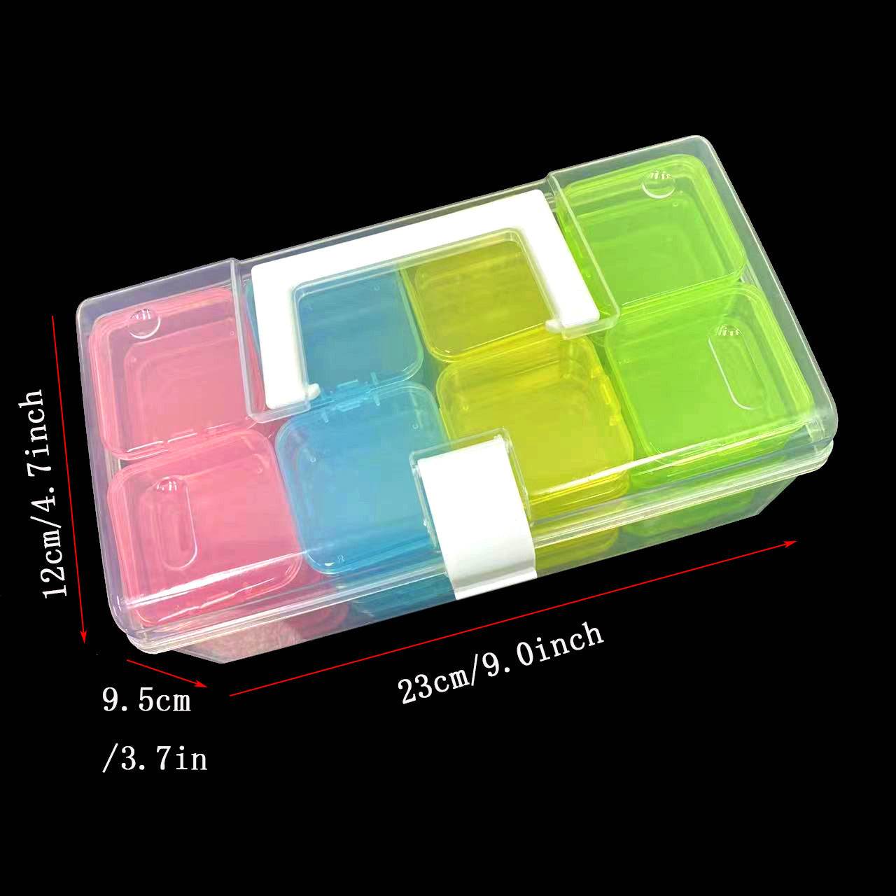 32-grid Transparent Plastic Storage Box Large Capacity Portable - Velora