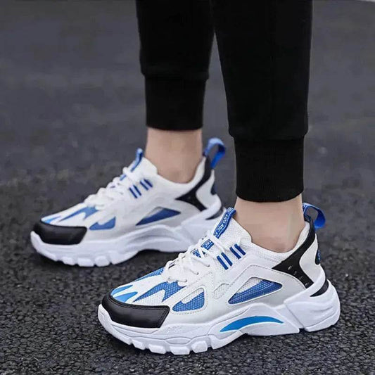 Y2K Fashion Outfit White Sneakers Men Non Slip Walking Running Shoes Sports - Velora