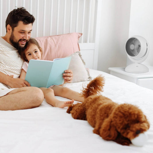 Portable Desk Fan Rechargeable Oscillating Tilting Fan With 4 Speeds 360 Degree - Velora