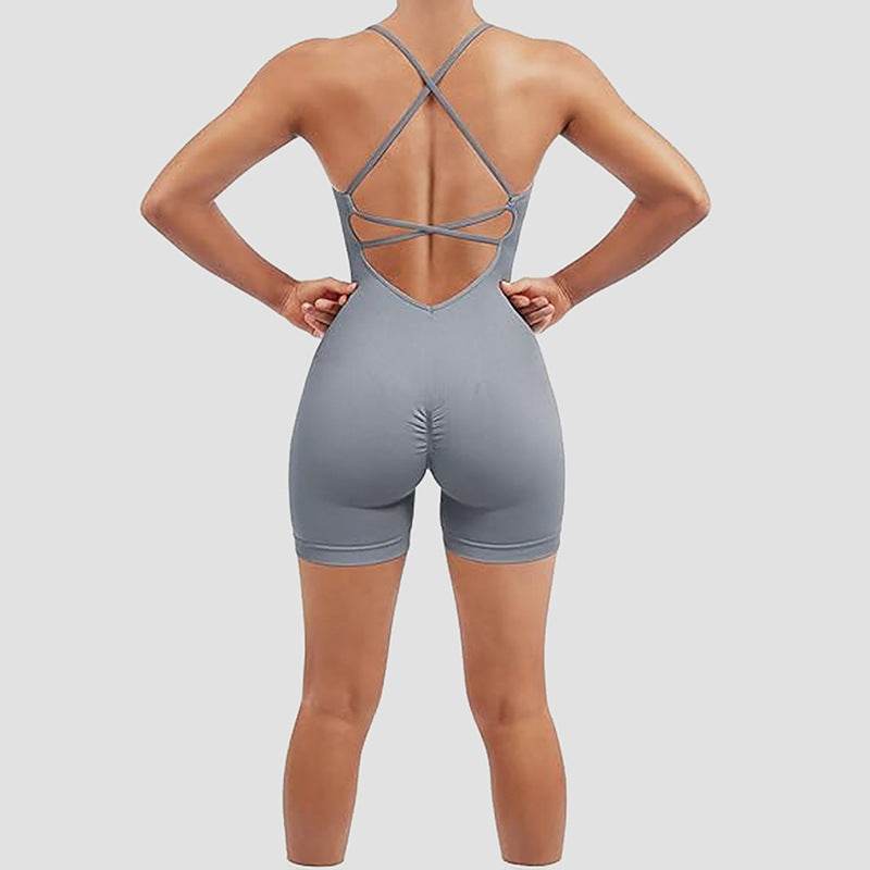 Women's Fashion Seamless Thread Yoga Jumpsuit - Velora