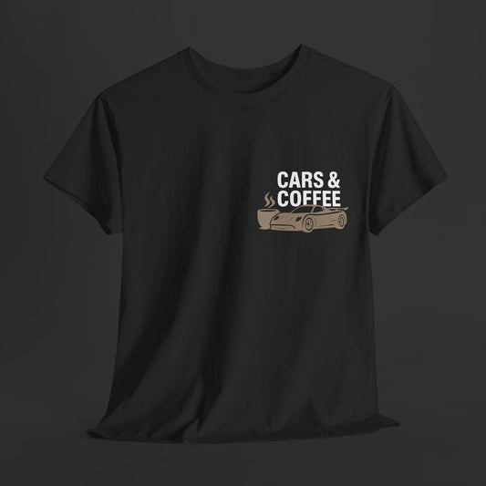 Cars & Coffee - Caffine and Gasoline - ClutchCloth Automotive T-Shirt - Velora