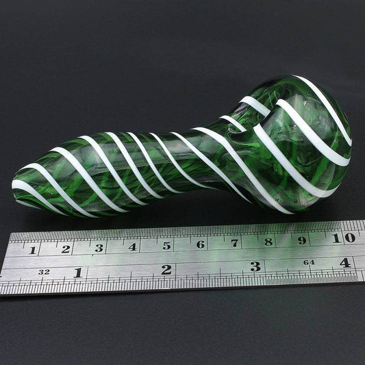 Color Stripes Glass Crafts Hookah Pipe - Velora
