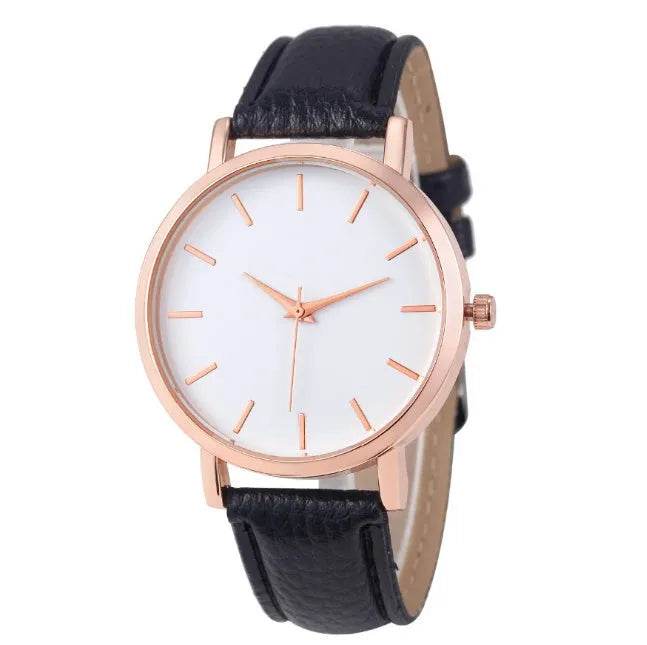 Unisex Leather quartz watch - Velora