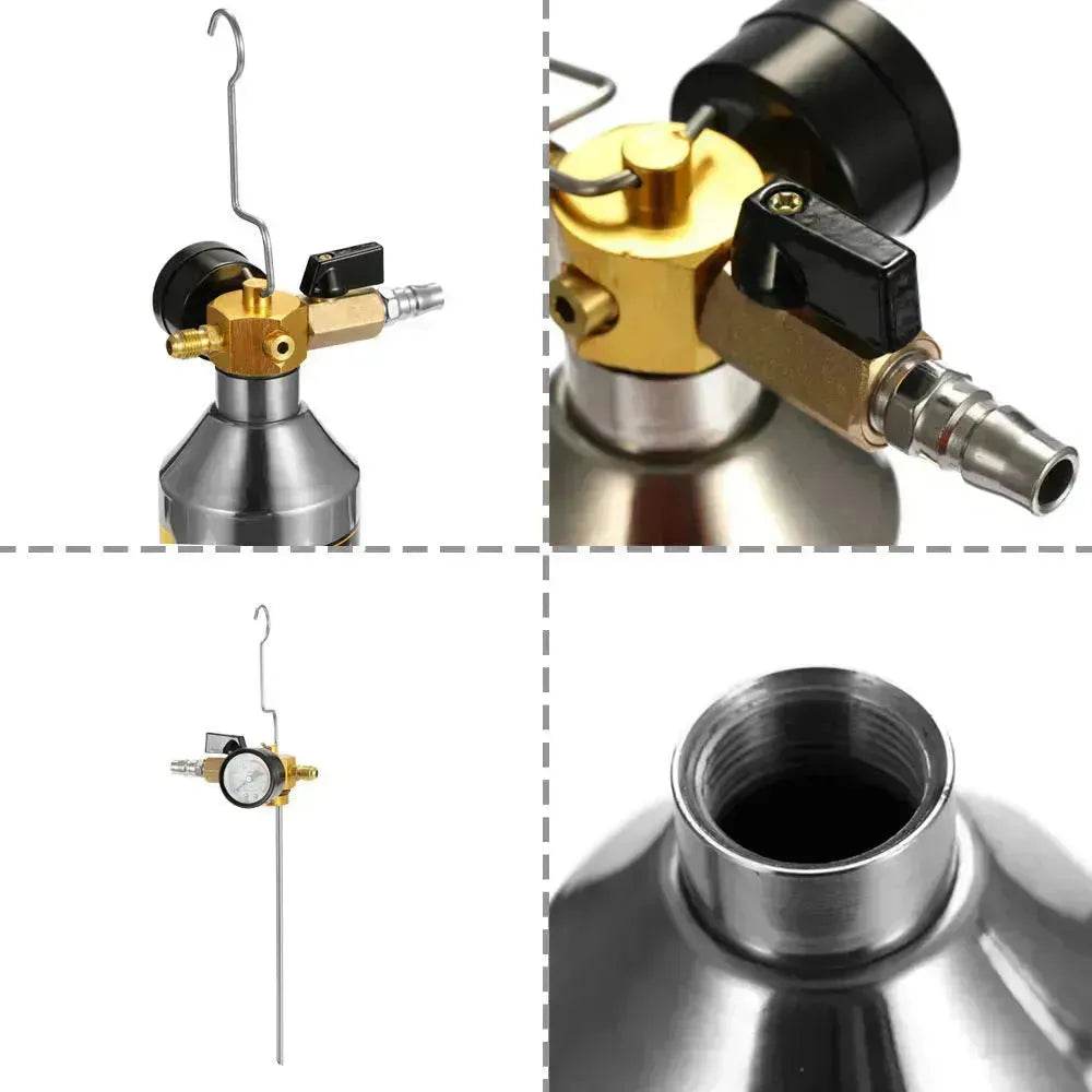 Automotive Air Conditioner System Flush Canister Gun Kit Pipe Maintenance Bottle - Velora