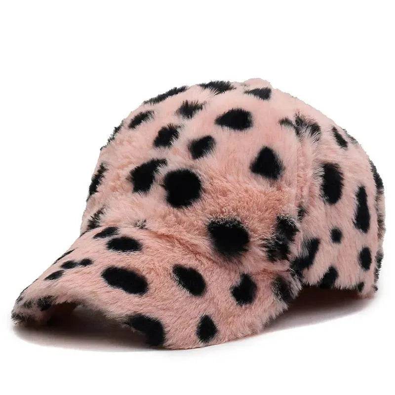 Fashion Leopard Fleece Baseball All-matching Peaked Cap - Velora