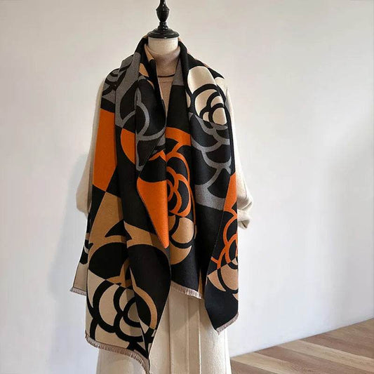 Cashmere Dual-use Warm Winter Vintage Scarf Women - Velora