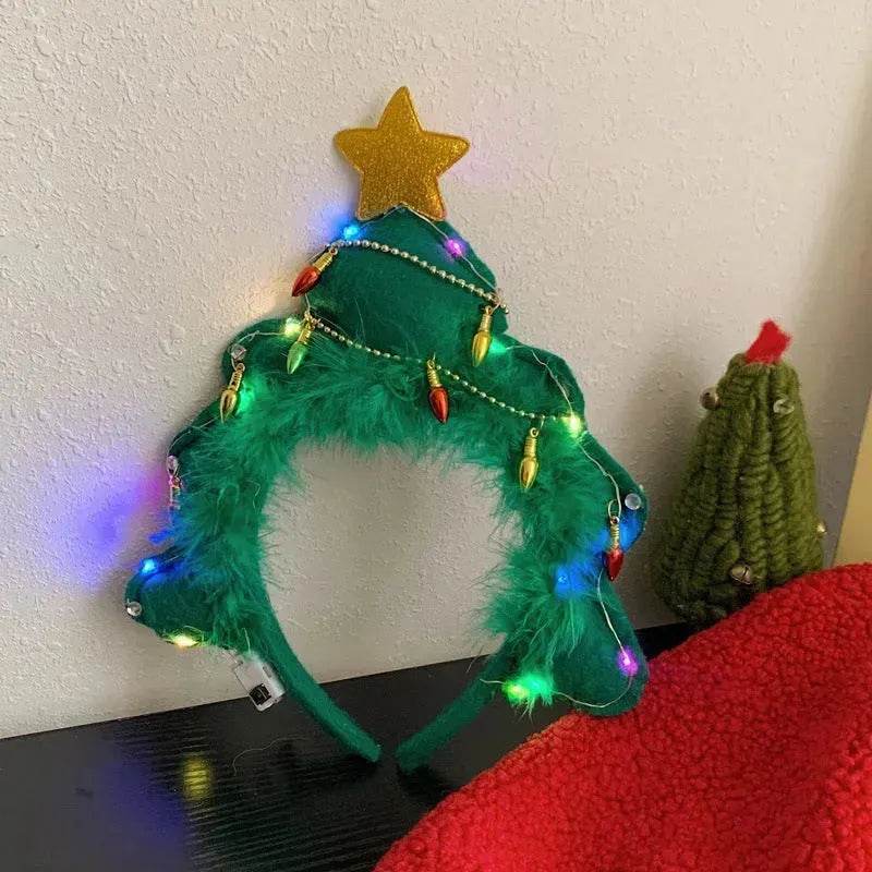 Christmas With Light Headband Snowflake Women's - Velora