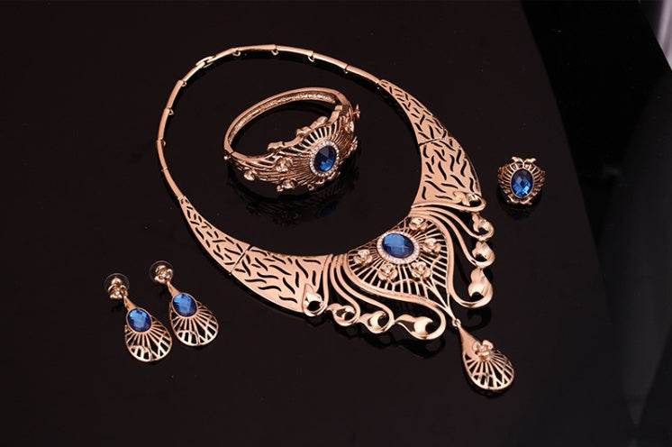 Necklace, earrings, bracelet, ring set - Velora