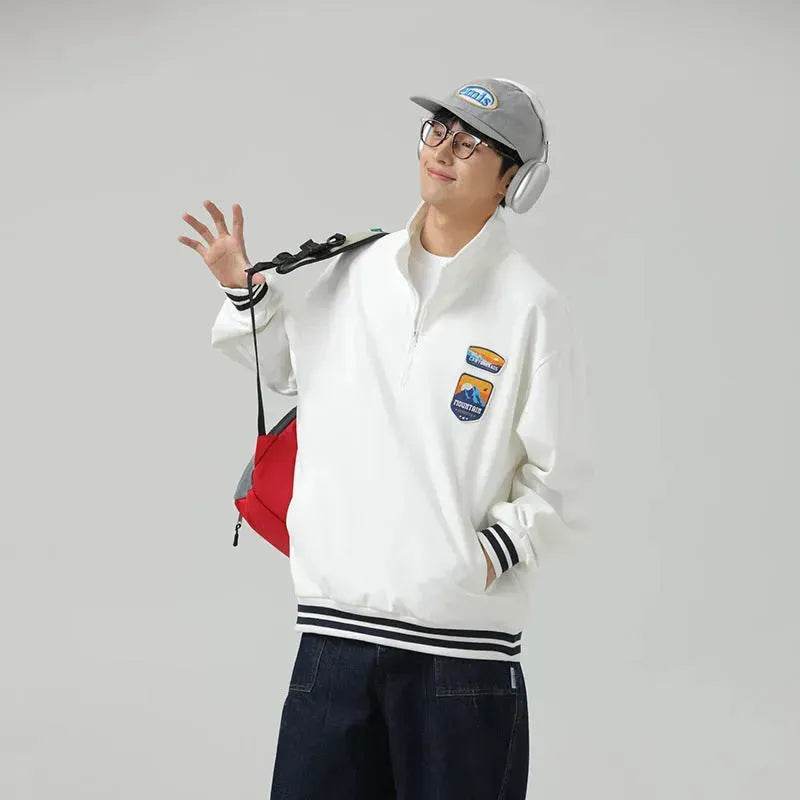 Fall Teenagers Oversized Pullover Top for men - Velora