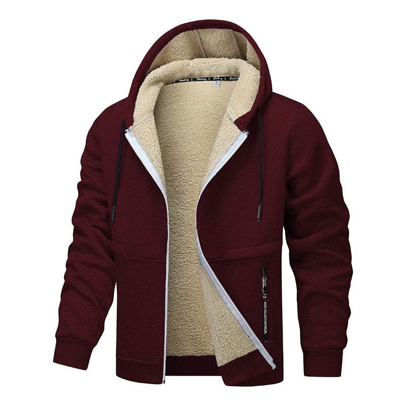 Men's Fashion Lambswool Thickened Coat Sweatshirt - Velora