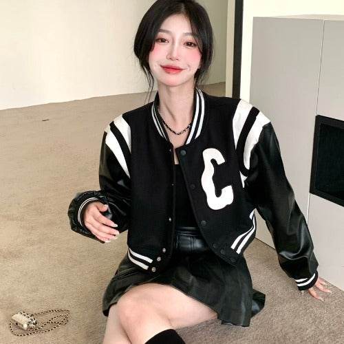 Retro Cropped Athleisure Jacket women - Velora