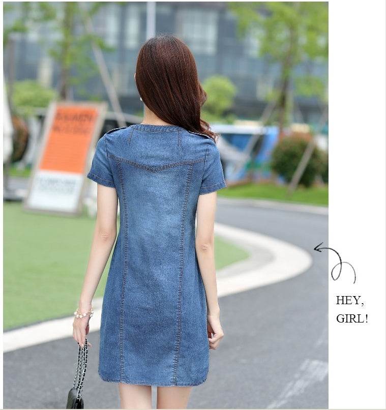 Casual Denim Fashion Mini Jeans dress - Velora
