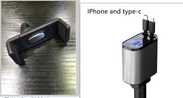 Metal Car Charger 100W Super Fast Charging Car Cigarette Lighter USB And TYPE-C Adapter - Velora