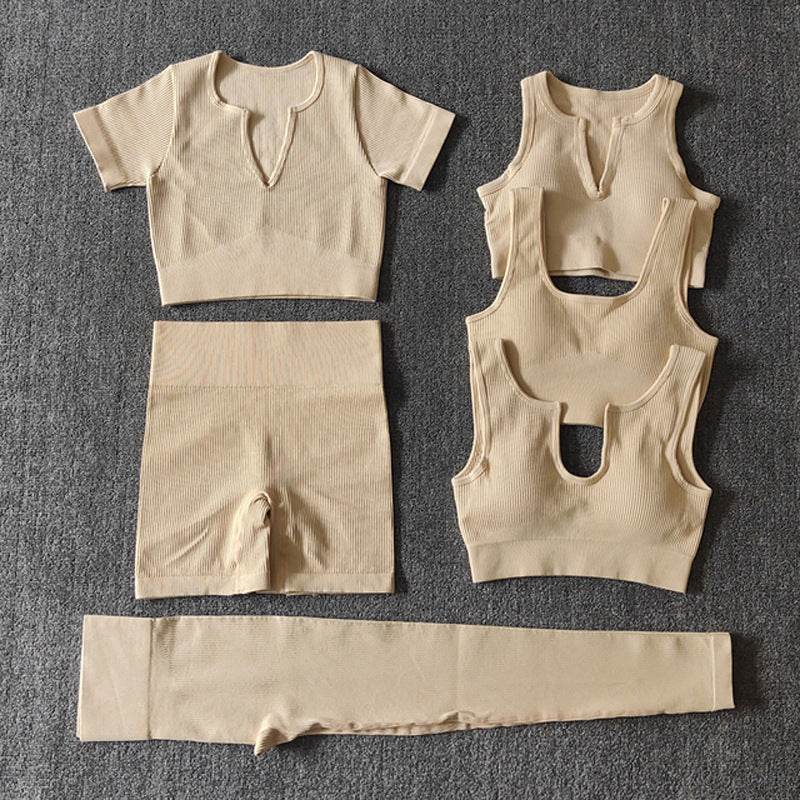 6pcs Yoga Workout Outfit set for women Gym clothes - Velora