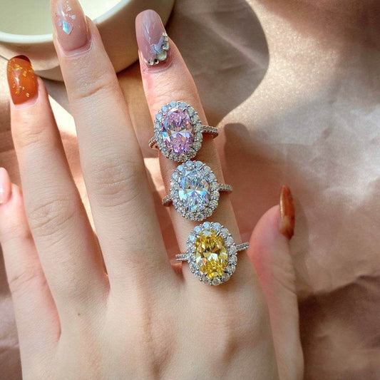 Sterling Silver Luxury Elegant Retro Elegant Zircon Ring - Velora