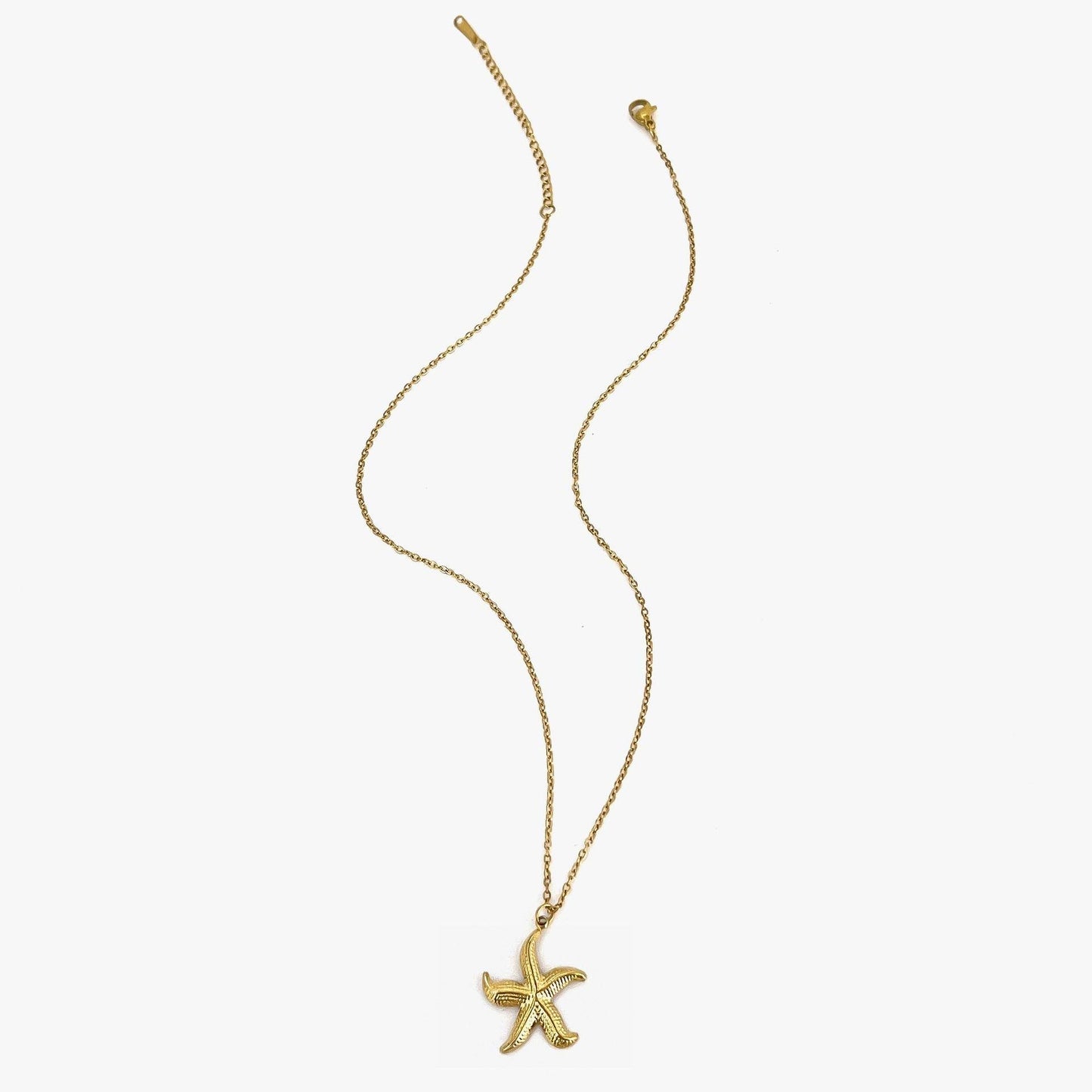 Women's necklace - Stainless Steel Starfish Conch Necklace - Velora