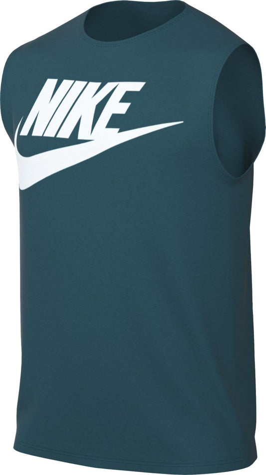 Nike Mens Sportswear Americana Statement Tank Top (US Alpha Large Regular Regular Geode Teal/White)
