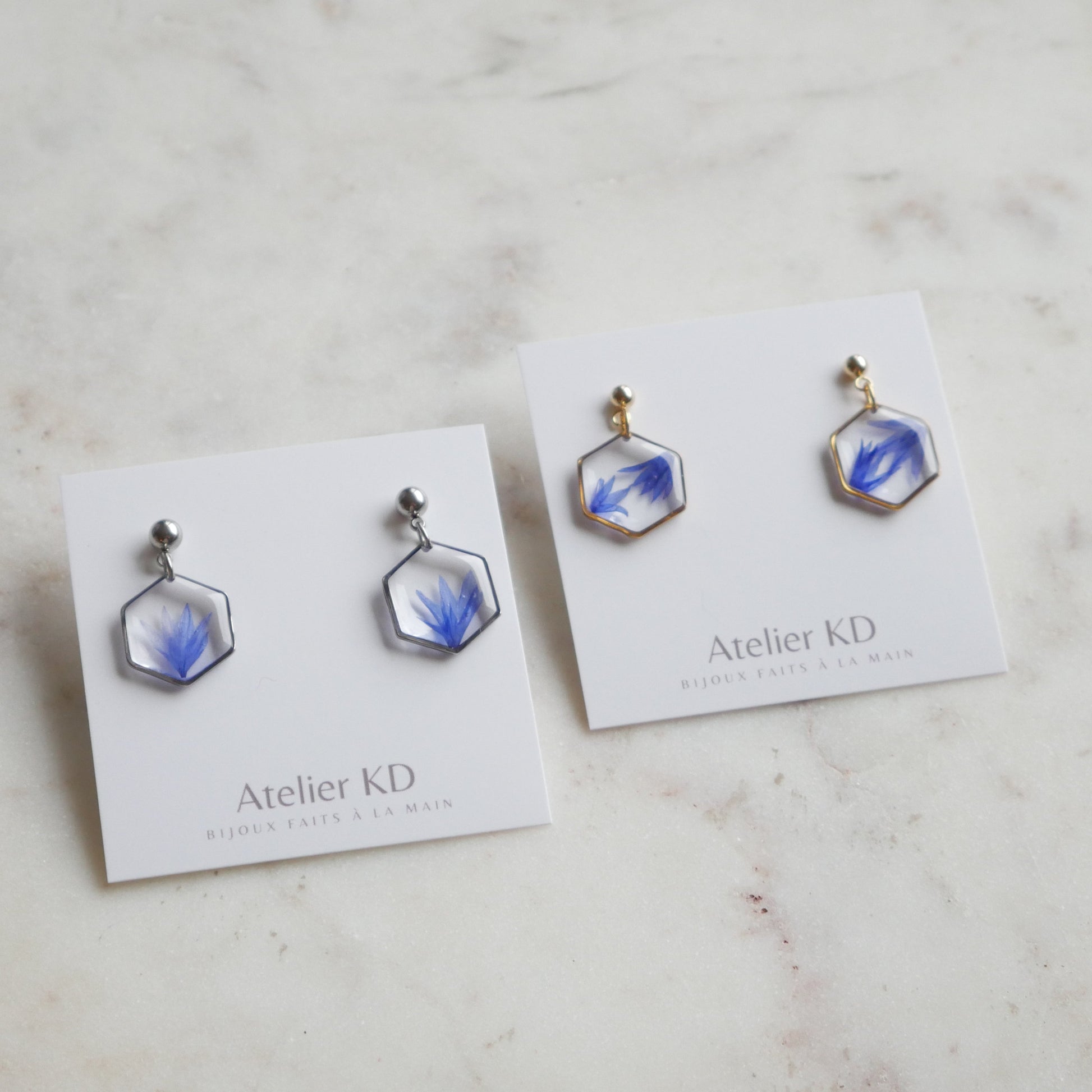 Boucles d'oreilles Blu - hexa(médium) - Velora
