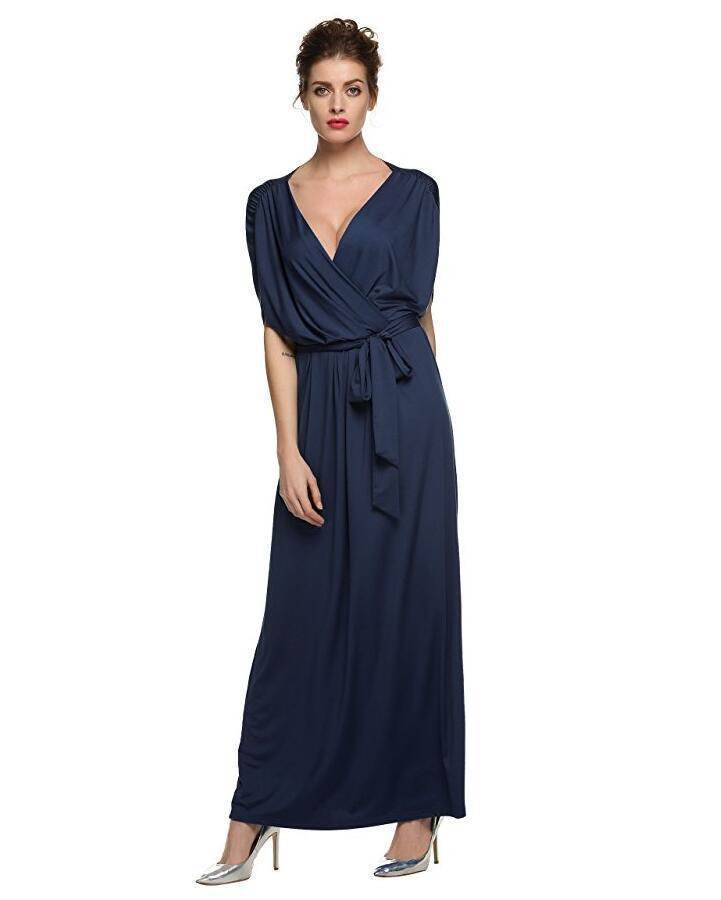 4XL Big Size Dress Elegant Women Long wrap Dresses Summer Dresses - Velora