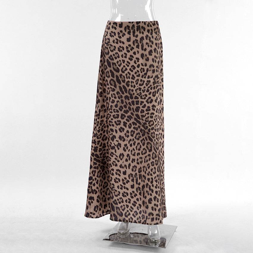 Leopard Print Dress Fashion Mermaid Skirt Womens Clothing - Velora