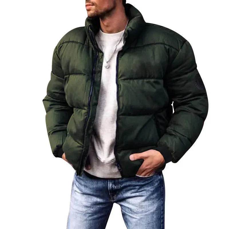 Coat Stand-up Collar Downcotton-padded Jacket Thickened Men's Cotton Jacket - Velora