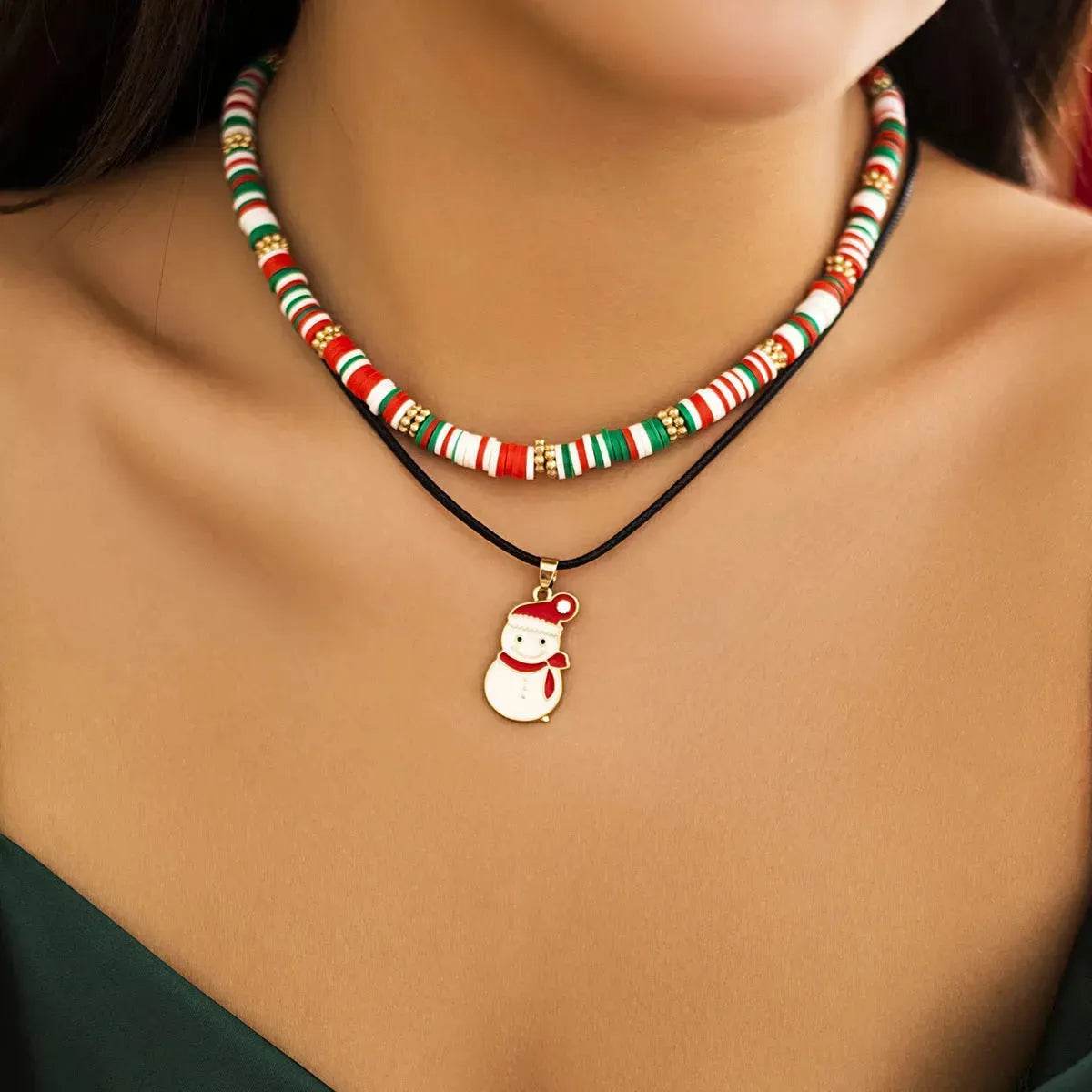 Christmas Beaded Necklace for women - Velora