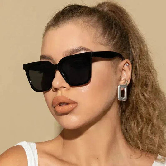 European And American Women Oversized Vintage Polarized Sunglasses Square Cute Trendy Classic Simple shade - Velora
