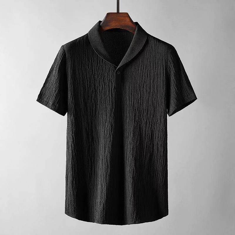 Leisure Suit Summer Loose Short Sleeve Top And Drawstring Trousers Fashion Mens Clothing - Velora