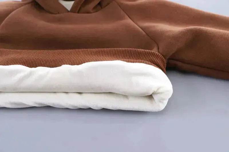 Boys' Suit Autumn Fashionable Fleece-lined Three-piece Set Baby Winter Fashionable Clothing - Velora