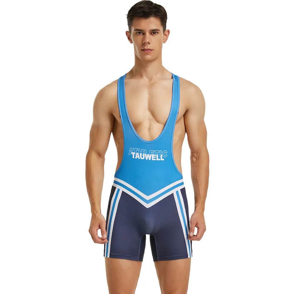 Men's Fitness Swimming Shark Pants Bodysuit Thong - Velora