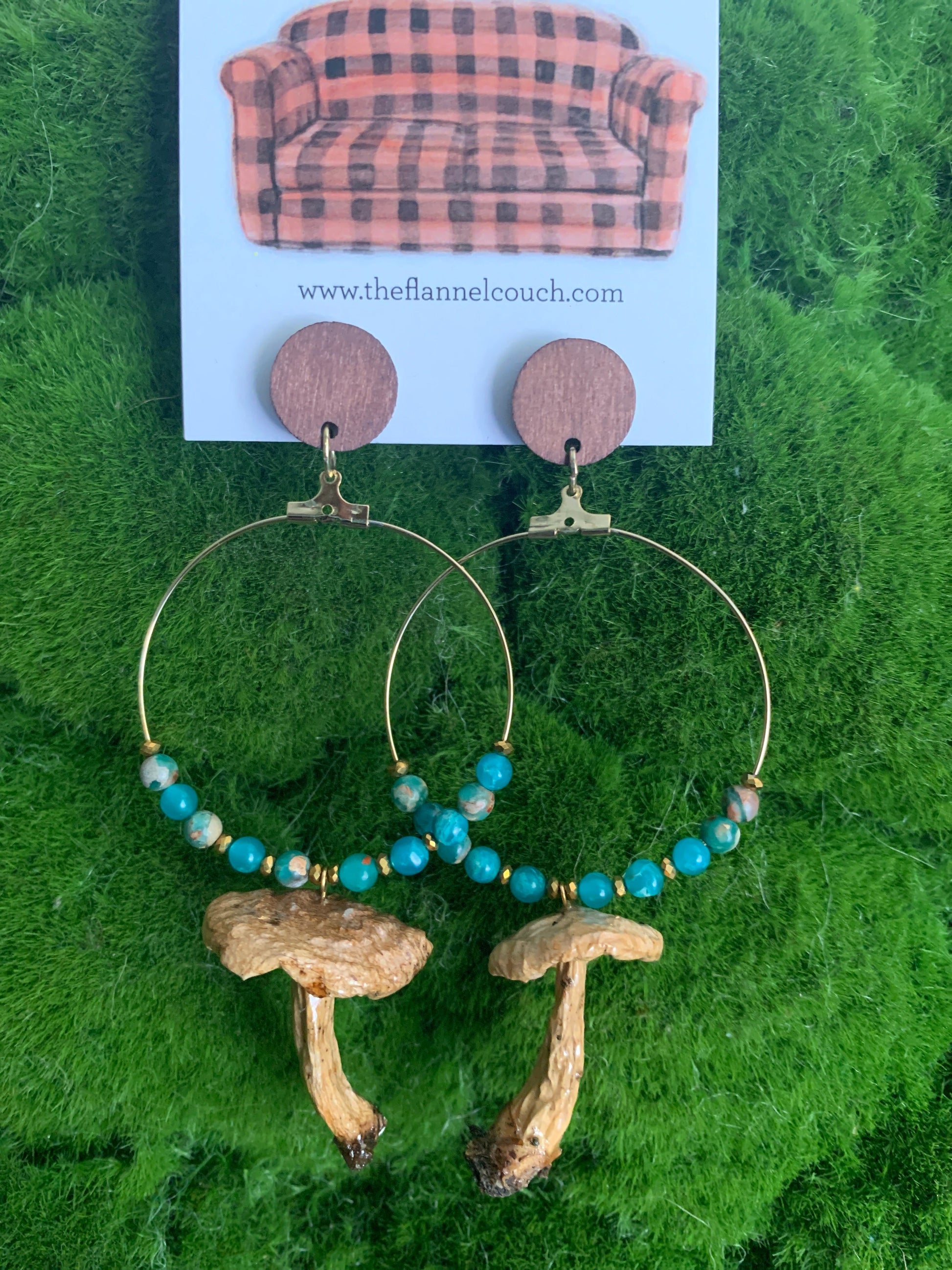 Wild Ontario Mushrooms Earrings www.Shopthatapp.com